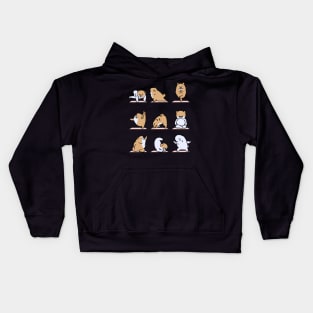 Pomeranian Yoga Kids Hoodie